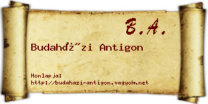 Budaházi Antigon névjegykártya